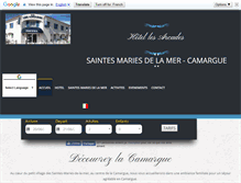 Tablet Screenshot of hotel-saintesmariesdelamer.com